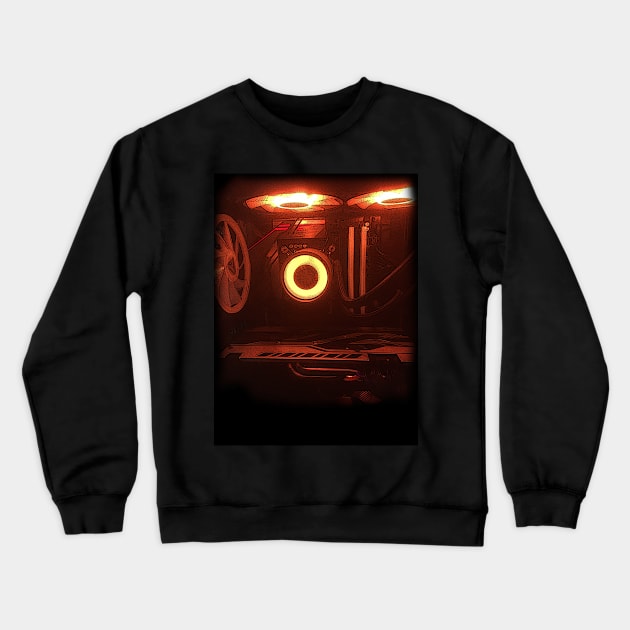 orange pc gaming Crewneck Sweatshirt by gungsan